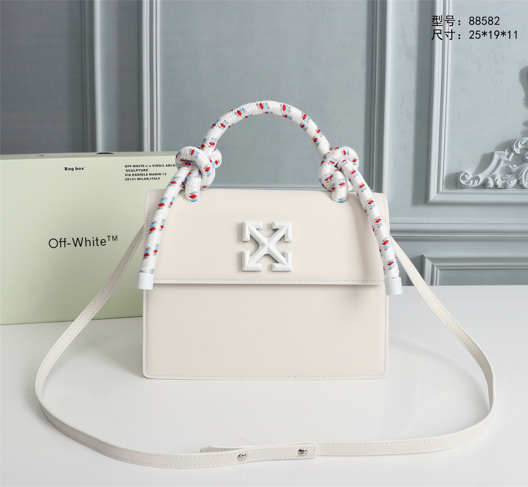 Off White Top Handle Bags